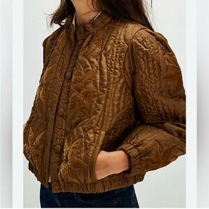 Free People Quinn Quilted Bomber Jacket